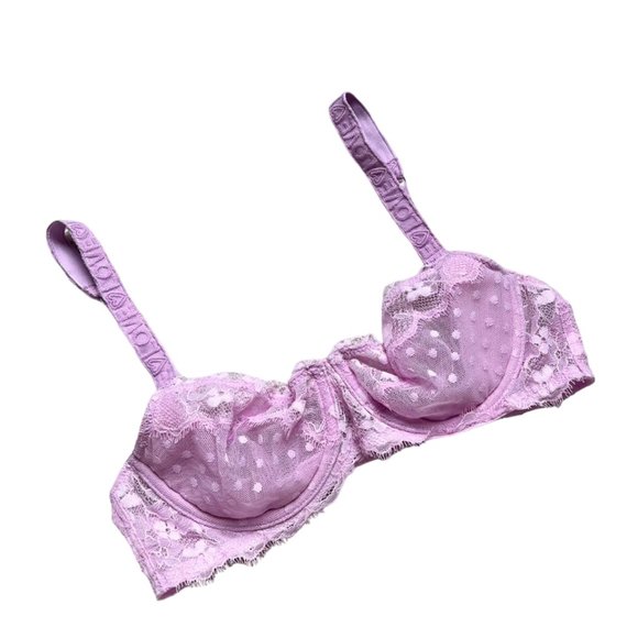 *NWOT* Victoria Secret Dream Angels Purple Polka dot bra 34B - Picture 1 of 3